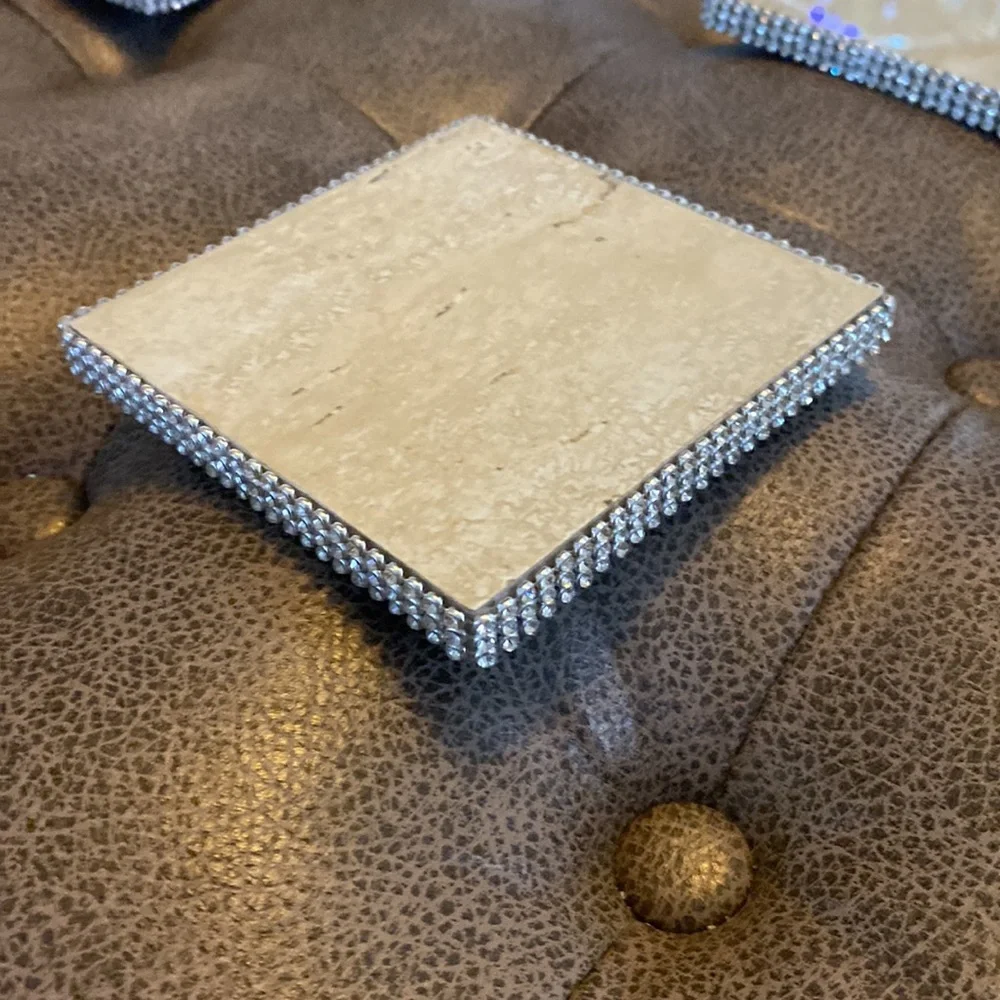 Crystal Embossed Coaster Set - Picture 3 of 4